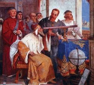 Галилео Галилей преподнес герцогу Тосканскому посвященную ему книгу