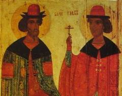 Состоялась церемония передачи иконы «Борис и Глеб», ранее похищенной из музея