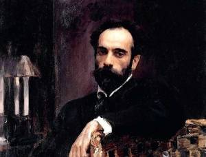 Исаак Ильич Левитан (Портрет работы В. Серова, 1893, Третьяковская галерея, Москва, )
