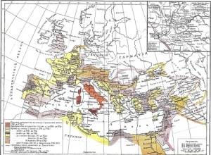 Римская империя разделилась на Восточную и Западную