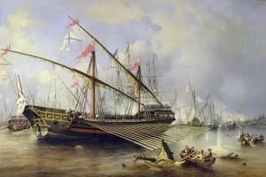 Во время Северной войны русский флот одержал победу над шведской экскадрой у острова Гренгам