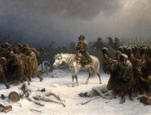 Солдаты разгромленной армии Наполеона покинули пределы России