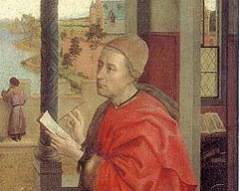 Рогир ван дер Вейден (Предполагаемый автопортрет / фрагмент картины «Святой Лука рисует Богородицу», ок. 1440, Музей изящных искусств Бостона, США, )