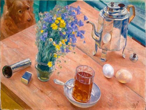 Кузьма Петров-Водкин «Утренний натюрморт», 1918 год