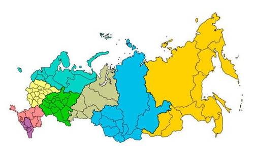 В России созданы федеральные округа и институт полномочных представителей Президента РФ в них