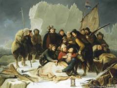 «Смерть Виллема Баренца» (Картина Кристиана Юлиуса Лодевика Портмана, 1836, Национальный морской музей, Лондон, )