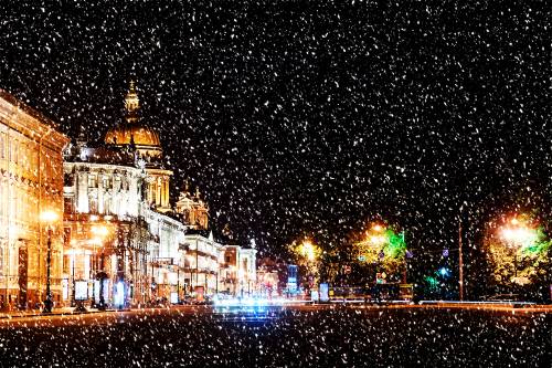 Вечерний зимний Петербург