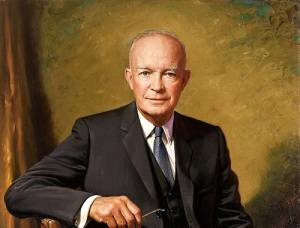 Дуайт Эйзенхауэр (Официальный портрет в Белом доме работы Джеймса Энтони Уиллса, www.eisenhower.archives.gov, )